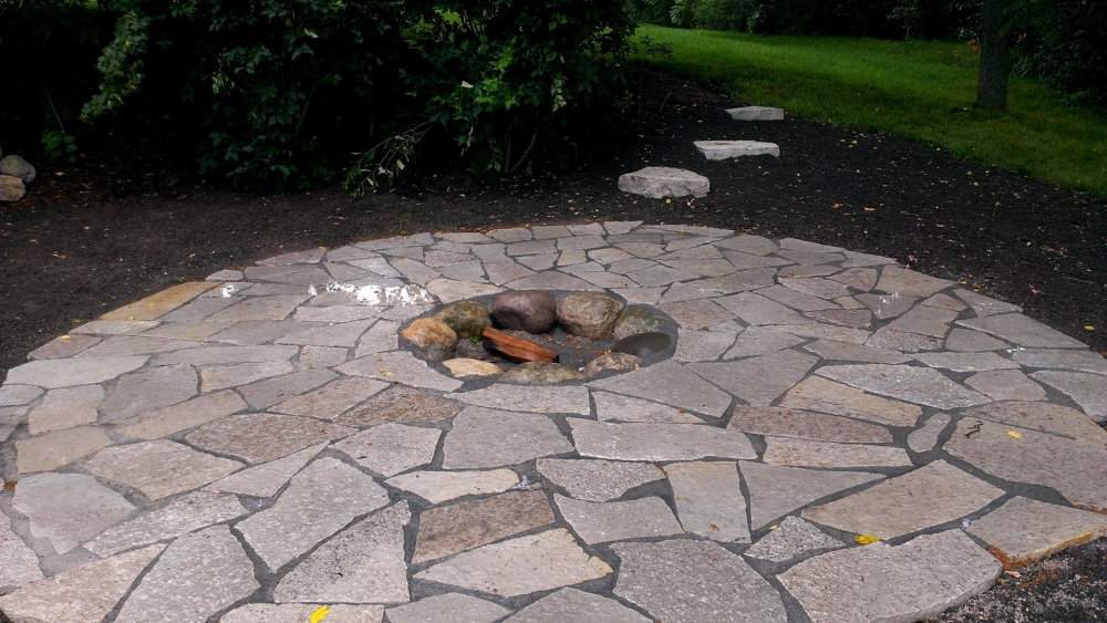 Fire pit installed in Lake Country